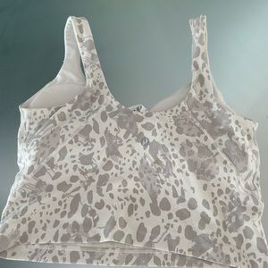 Lululemon Cheetah Camo Antique White Multi align tank size 8